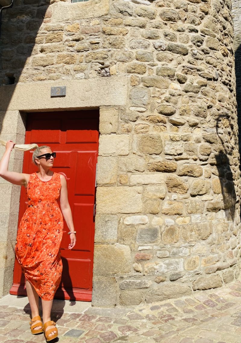 Robe en tulle technique à motif floral all-over HIGH